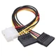 Переходник IDE Molex - 2x Sata 15pin для питания жестких дисков 17 см - изображение 6