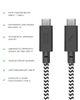 Кабель USB-C to USB-C Native Union Anchor Cable Pro 240W Zebra (3 m) (ACABLE-C-ZEB-NP) - изображение 5