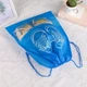 Набор чехлов для хранения и перевозки обуви Shoe Bag на затяжках, с окошком 10 шт 27 х 36 см Голубой - изображение 6