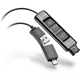 Перехідник Poly DA85-M USB > QD з вбудованим пультом керування для гарнітур EncorePro, USB-A, USB-C, Microsoft Teams, чорний - изображение 2