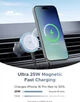 Автодержатель с беспроводной зарядкой UGREEN W758 Magnetic Wireless Car Charger 25W QI2.2 Starlight Blue (55967) - изображение 3