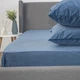 ПростыньТЕП "VELOUR" с резинкой темно-синий, 160x200 - изображение 5