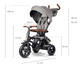 Rowerek trójkołowy Qplay Rito Deluxe Grey (5061047480281) - obraz 11