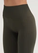 Леггинсы женские бесшовные&nbsp;в рубчик с моделирующим швом сзади Leggings Rib Khaki S/M Зеленые - изображение 4