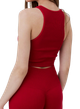 Топ в рубчик женский из микрофибры с открытыми плечами Giulia Halter Top RIB Winery S/M Красный - изображение 3