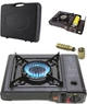 Портативная туристическая газовая плита с пьезоподжигом portable gas stove BDZ 155 Original by Happy Home c пластиковым кейсом адаптер под большой баллон - изображение 1