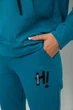 Спортивний костюм жіночий двонитка, колір бірюзовий, S, 214R1419-003 - зображення 5