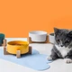 Миски керамические для собак и кошек (миска для котят, миска для щенков, с подставкой, легкая чистка, 400 мл, белые) - изображение 5