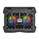 Охладитель-подставка для ноутбука MeeTion CoolingPad CP2020 с RGB-подсветкой 9–14 дюймов Черный - изображение 4