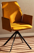 Krzesło do kuchni i salonu HOMLA  871721 LUGRO obrotowe 54 x 60 x 91 cm Musztardowe (5904183871721) - obraz 7