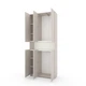 Шкаф Metkas Home B001 900x350x2130 ЛДСП Кашемир - Белый Снег - изображение 2