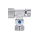 Кран приладовий триходовий Thermo Alliance Forte (посилений) 1/2" В × 3/4" Н × 1/2" Н, кульовий, латунь, хром - зображення 4