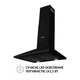 Черная кухонная вытяжка Perfelli K 6610 BL 1000 LED, купольная настенная мощная, 60 см, 1000 куб.м. - изображение 2