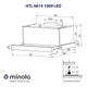 Выдвижная встраиваемая телескопическая вытяжка для кухни Minola HTL 6614 I 1000 LED, нержавеющая сталь, 60 см - изображение 2