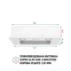 Белая вытяжка для кухни Perfelli BI 5252 WH 700 LED, встраиваемая в шкаф, шириной 52 см - изображение 3