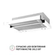 Кухонная вытяжка Perfelli TL 6622 WH 1000 LED, белая телескопическая, мощная, встраиваемая в шкаф, 1000 куб.м - изображение 2