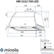 Кухонная вытяжка Minola HBI 5222 WH 700 LED, белая встраиваемая в шкаф вытяжка для кухни шириной 52 см - изображение 2