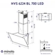 Кухонная вытяжка Minola HVS 6224 BL 700 LED, черная сенсорная наклонная вытяжка на кухню с пультом ДУ, 60 см - изображение 9