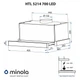 Черная кухонная вытяжка Minola HTL 5214 BL 700 LED, телескопическая выдвижная встраиваемая в шкаф, 50 см - изображение 10
