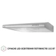 Витяжка кухонна настінна плоска Perfelli PL 6124 I LED, нержавіюча сталь шириною 60 см - зображення 5