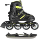 Łyżworolki Nils Extreme NH18191 2 w 1 rozmiar M Czarno-limonowe (5907695591392) - obraz 4