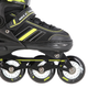 Łyżworolki Nils Extreme NH18191 2 w 1 rozmiar M Czarno-limonowe (5907695591392) - obraz 7
