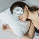 Маска для сну шовкова Чумацький Шлях з нековзкою резинкою в Подарунковій упаковці Білий/Чорний горошок (1138-02) - зображення 5