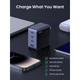 Сетевое зарядное устройство 100W UGREEN X565 Nexode S (3 х Type-C, USB, 100Вт). Gray - изображение 7