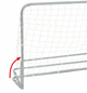 Ворота футбольні Garlando Foldy Goal 180 x 120 x 60 см, сірі - изображение 2
