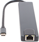 USB-хаб Blow K-08 8-in-1 USB-C to 2x USB 3.0\1x SD\1x microSD\1x HDMI 4K\2x PD 3.0 USB typ C\1x RJ45 Grey (5900804150893) - зображення 3
