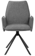 Krzesło do kuchni i salonu HOMLA  871707 LUGRO obrotowe 54 x 60 x 91 cm Szare (5904183871707) - obraz 2