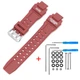 Ремешок для Casio G-Shock GW-A1000/GW-4000/GA-1000 Red Silver - изображение 1