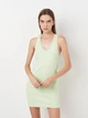 Платье короткое летнее женское Pull & Bear 4393358526 L Салатовое (KC1000000037529) - изображение 1