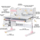 Детская парта Hamilton Multicolor PN Mealux BD-680 W/G MC+PN с полкой - изображение 3