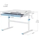 Дитяча парта TH-220 Evo-кids TH-220 W/BL, Blue - зображення 2