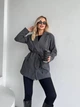 Жіночий піджак з плечиками та паском Uaclothes 42-44 Сірий (like35222-156421349) - зображення 3