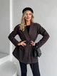 Жіночий піджак з плечиками та паском Uaclothes 42-44 Коричневий (like35224-156441349) - зображення 2