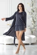 Комплект пижама с шортами и халат батал Кг1550ш Графитовый, 3XL - изображение 3
