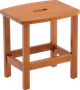 Табурет Arredamenti Nello 36 x 30 см Коричневий (ARIT-400-BR) - зображення 1