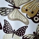 Набор декоративных наклеек на стены Коричнево-бежевые бабочки 20 шт. глянцевые самоклеющиеся наклейки мотыльки - изображение 3
