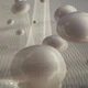 Виниловая 3Д наклейка на холодильник Белые глянцевые сферы (пленка ПВХ фотопечать) 65*200см Геометрия Белый - изображение 3