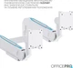 Настільне кріплення для двох моніторів OfficePro MAH752W 24-57" 2~27 кг White - зображення 2
