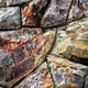 Виниловая 3Д наклейка на холодильник Каменная кладка пленка ПВХ камни стена Текстуры Коричневый 650*2000 мм - изображение 1
