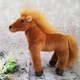 Мягкая игрушка лошадка коричневая 20 см — новогодний подарок - изображение 2