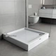 Душевой поддон Shower Frodi 80х80х15 см квадратный низкий с передней панелью ножками - изображение 1