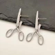 Серьги Ножницы серебристые Podarkus BK906-S - изображение 3