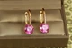 Серьги Xuping Jewelry Стрелка с большим розовым камнем 2,7 см золотистые - изображение 2