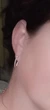 Серьги Xuping Jewelry дорожки стрела с камешками на передней и задней стенке 2.4 см золотистые - изображение 3