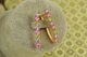 Серьги Xuping Jewelry дорожка с крупными разноцветными камнями 3,3 см золотистые - изображение 2