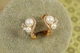 Серьги Xuping Jewelry Дуэт жемчужин 1,6 см золотистые - изображение 1